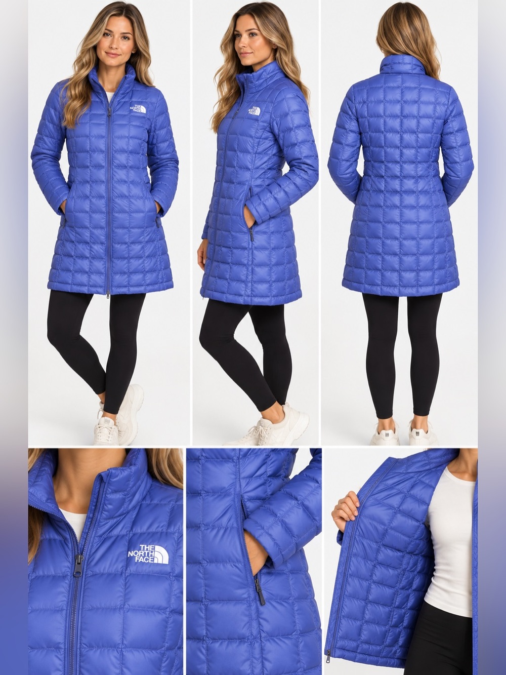 The North Face ThermoBall Eco Triclimate Parka Periwinkle Blue Women's M
